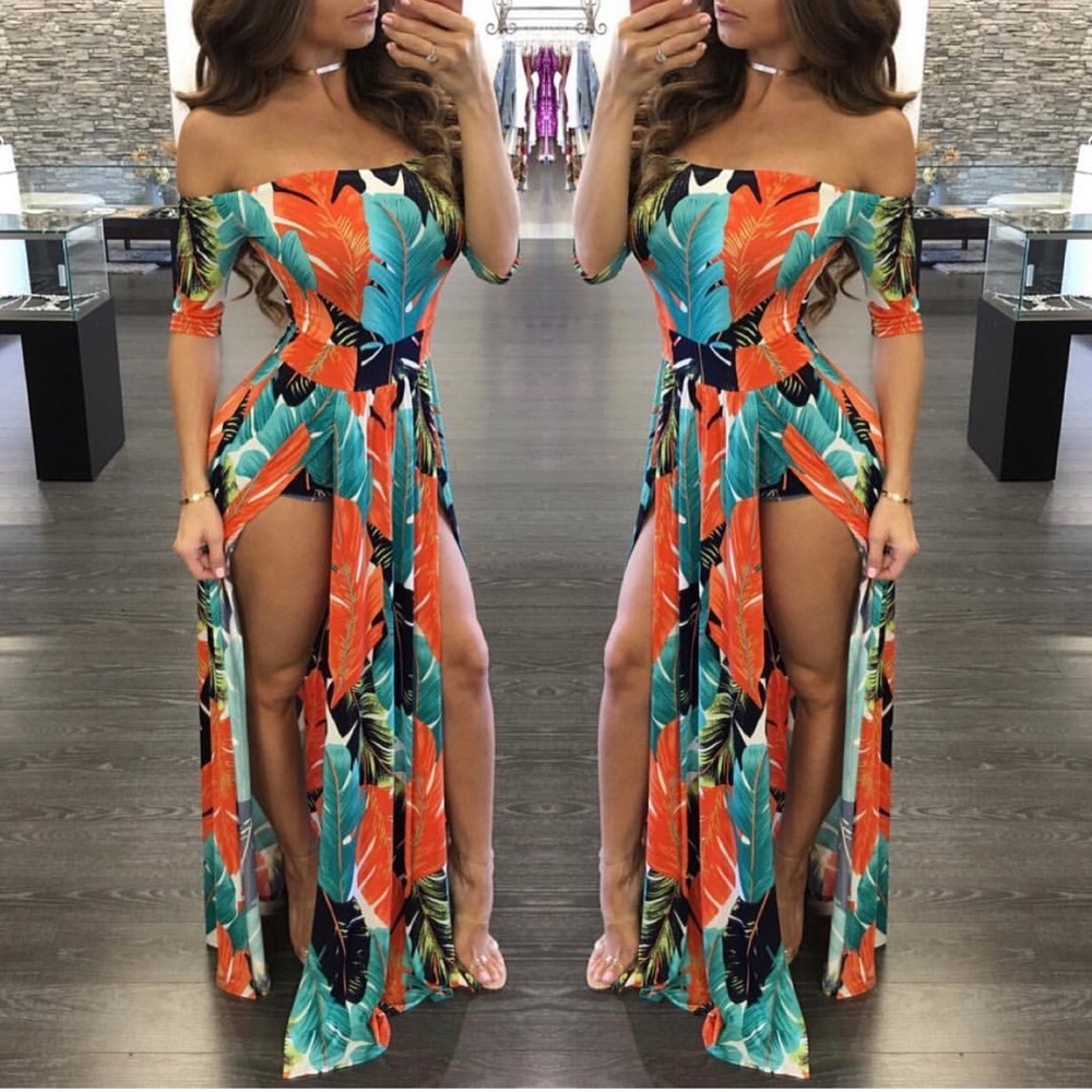 New summer, spring tropical maxi dress #stagecoach#summerdress#cocktail